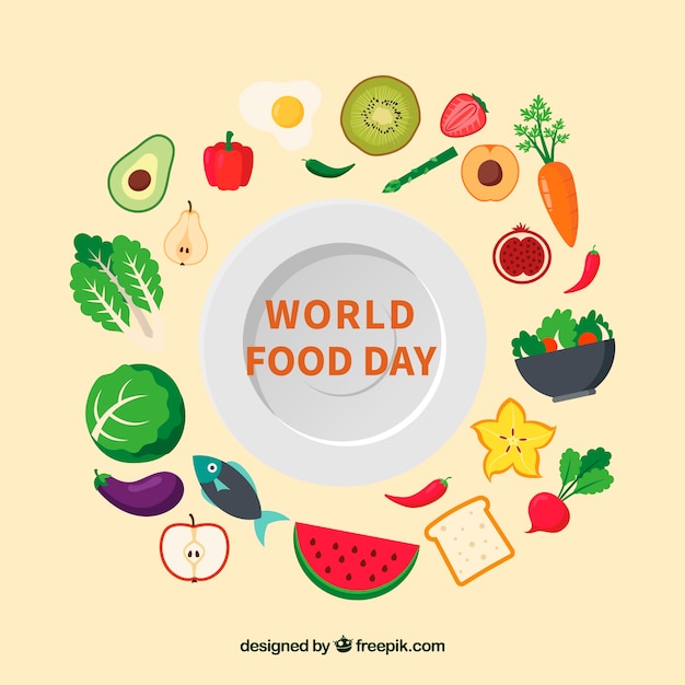 Vector gratuito fondo del día mundial de la comida