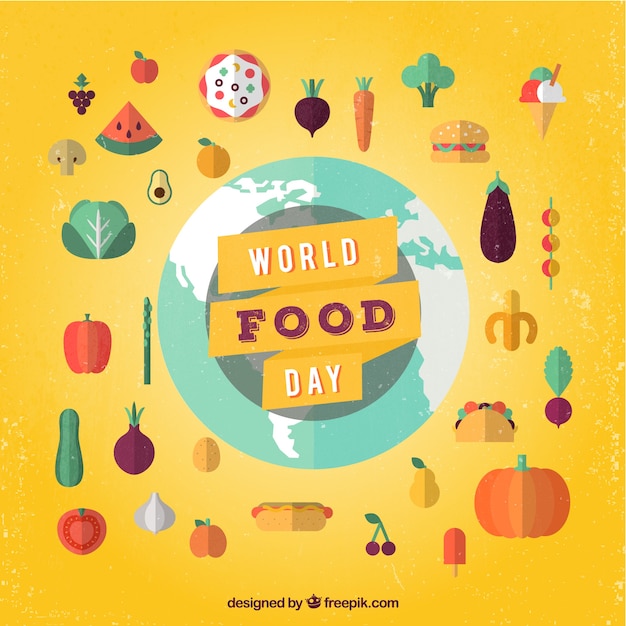 Vector gratuito fondo del día mundial de la comida