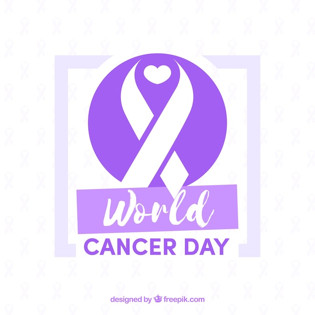 Vector gratuito fondo para el día mundial contra el cáncer morado