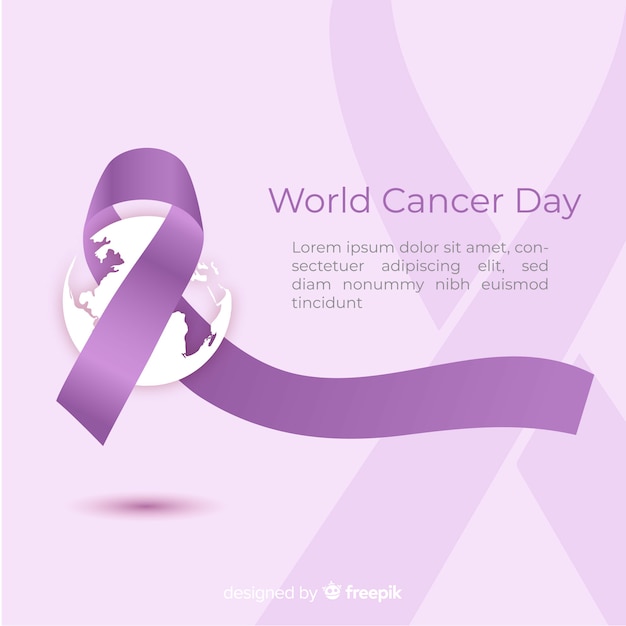 Fondo del día mundial contra el cáncer realista