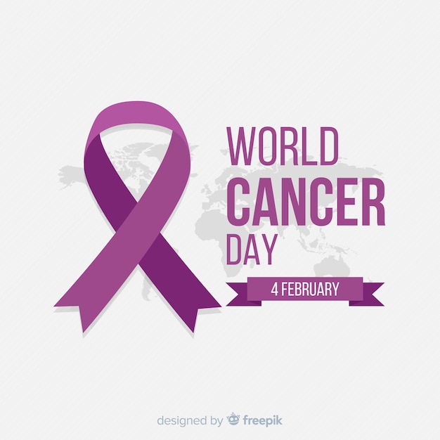 Vector gratuito fondo del día mundial contra el cáncer