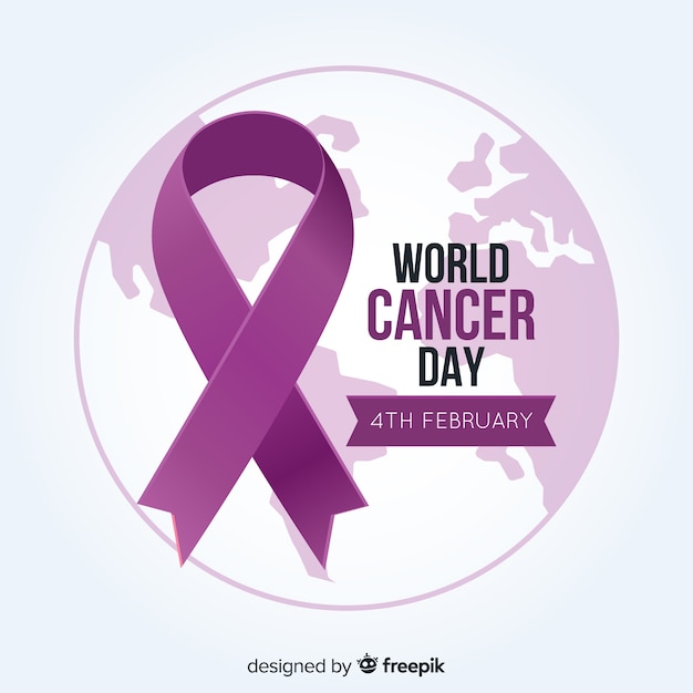 Vector gratuito fondo del día mundial contra el cáncer