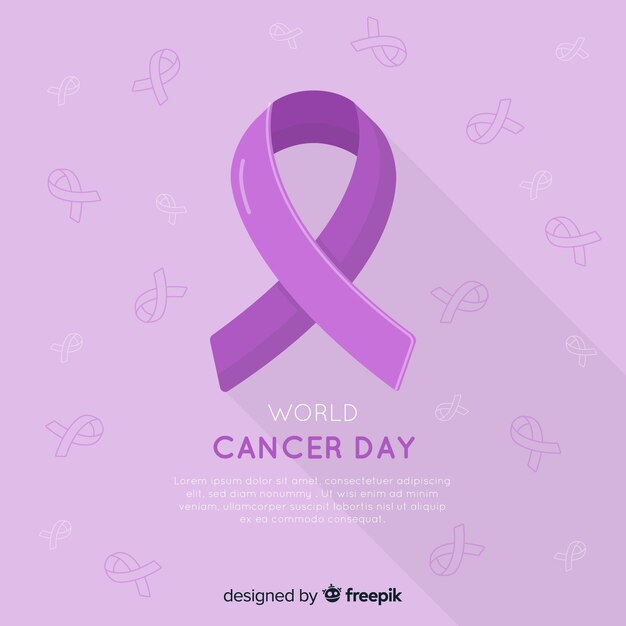 Vector gratuito fondo del día mundial contra el cáncer