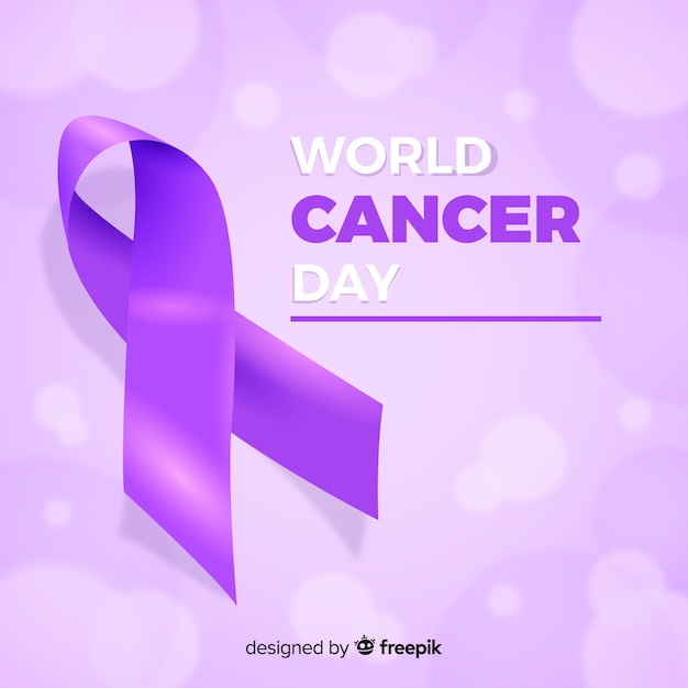 Vector gratuito fondo del día mundial contra el cáncer