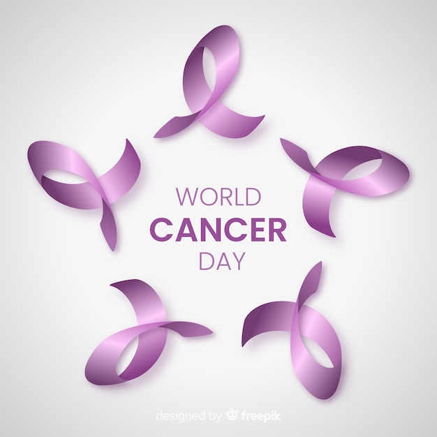 Vector gratuito fondo del día mundial contra el cáncer