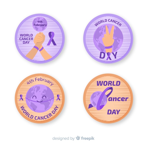 Vector gratuito fondo del día mundial contra el cáncer