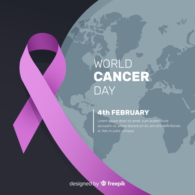 Vector gratuito fondo del día mundial contra el cáncer