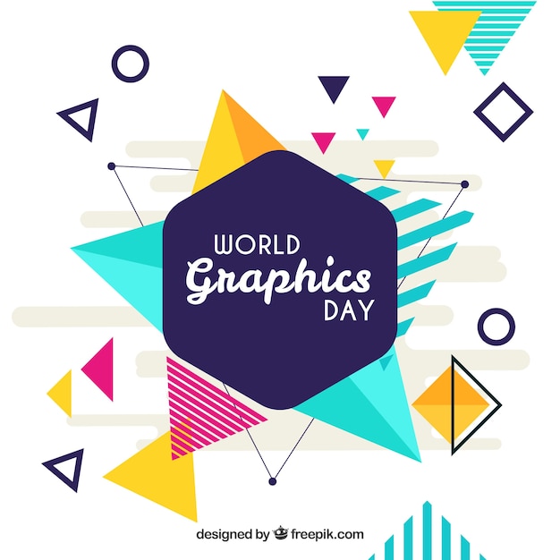 Vector gratuito fondo de día mundial de los gráficos