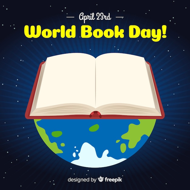 Fondo del día mundial del libro dibujado a mano