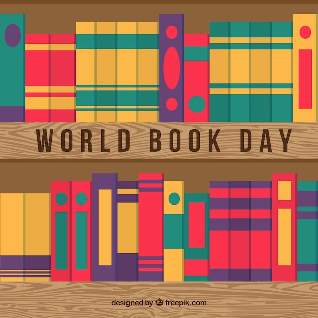 Vector gratuito fondo del día mundial del libro