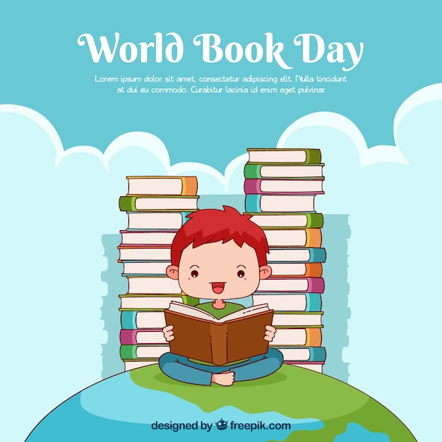 Vector gratuito fondo del día mundial del libro