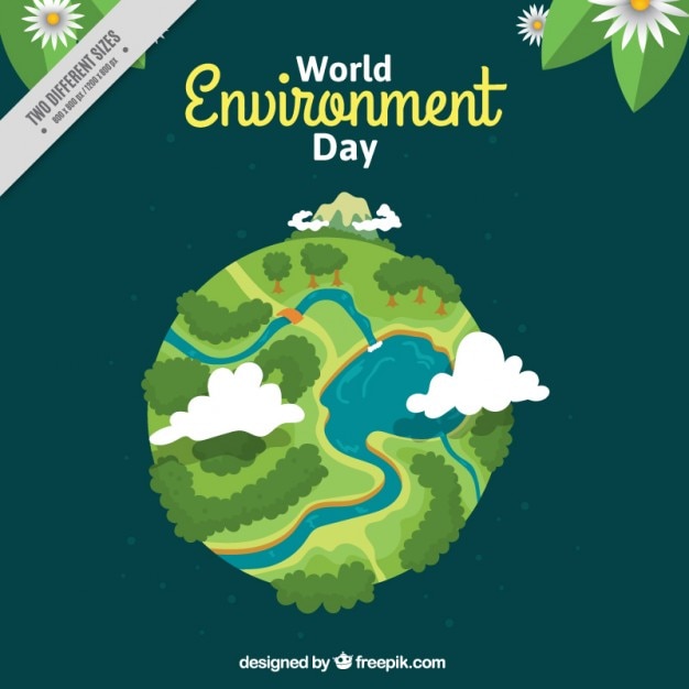 fondo del día mundial del medio ambiente vector gratis