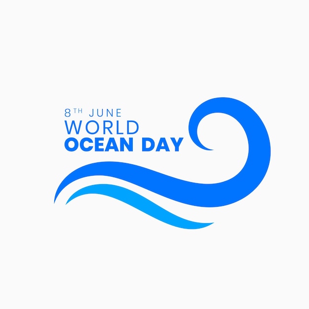Fondo del día mundial del océano con onda creativa