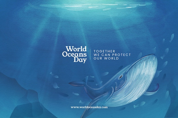 Vector gratuito fondo del día mundial de los océanos