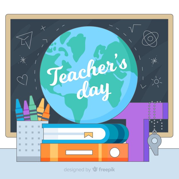 Fondo del día mundial del profesor en dibujo