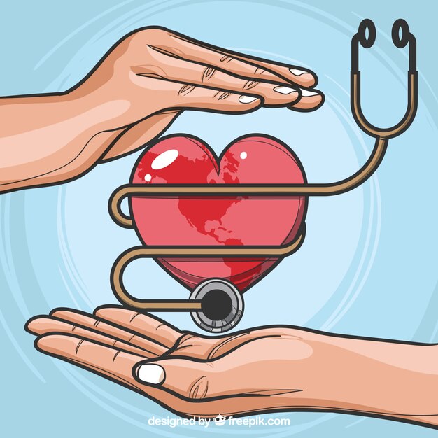 Fondo de día mundial de la salud con estetoscopio