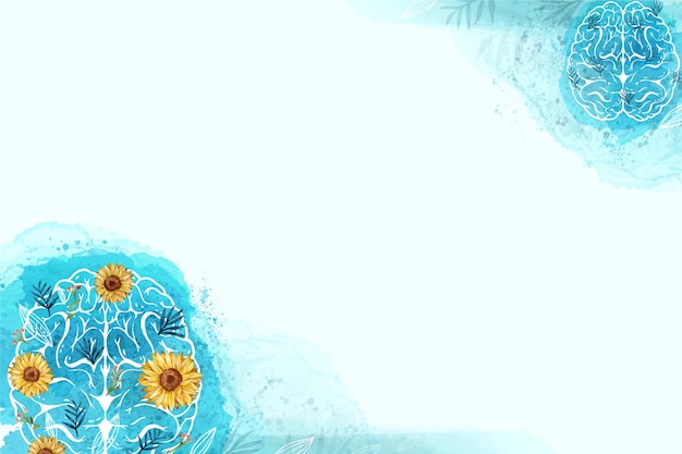 Fondo del día mundial de la salud mental en acuarela