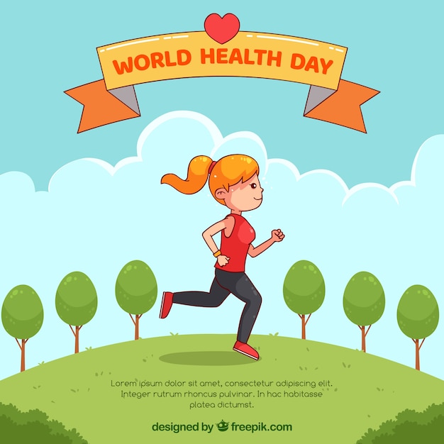 Vector gratuito fondo del día mundial de la salud