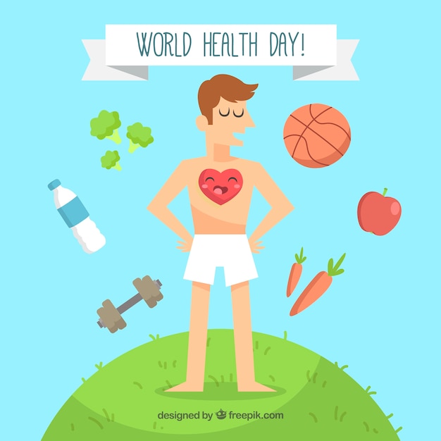 Vector gratuito fondo del día mundial de la salud