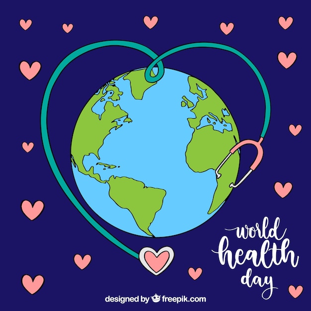 Vector gratuito fondo del día mundial de la salud