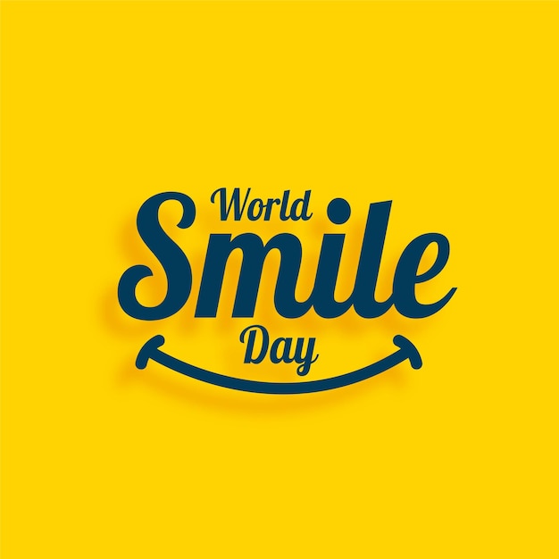 Vector gratuito fondo del día mundial de la sonrisa moderno difunde alegría y felicidad vector