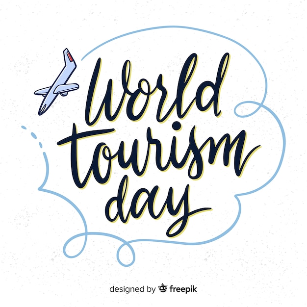 Vector gratuito fondo del día mundial del turismo