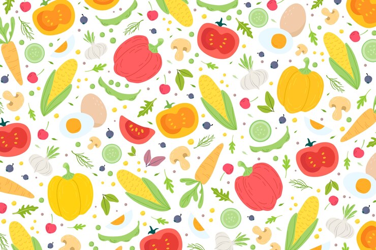 Vector gratuito fondo del día mundial del vegetariano dibujado a mano