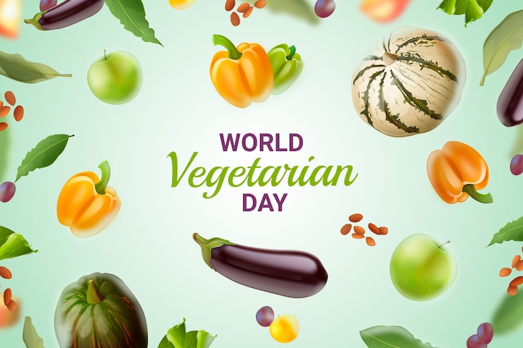 Vector gratuito fondo del día mundial vegetariano