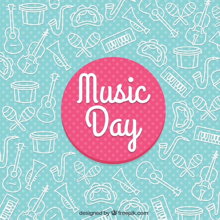 Vector gratuito fondo del día de la música