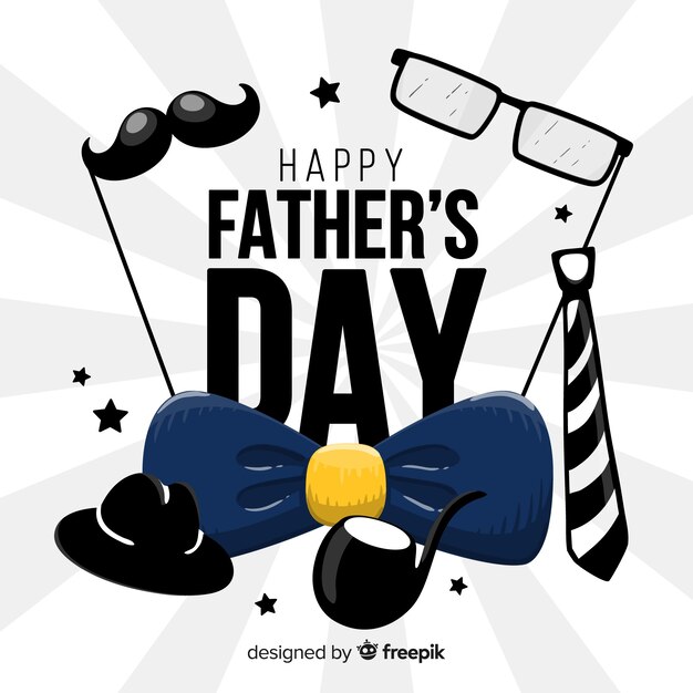 Fondo del día del padre dibujado a mano
