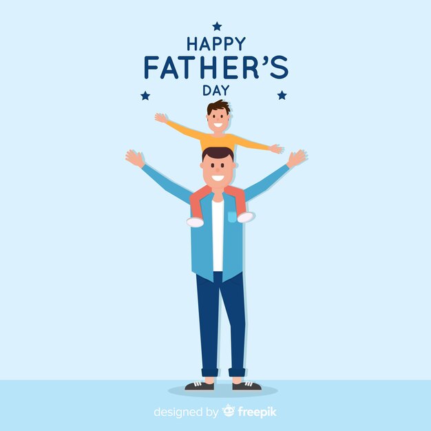 Fondo del día del padre en diseño plano