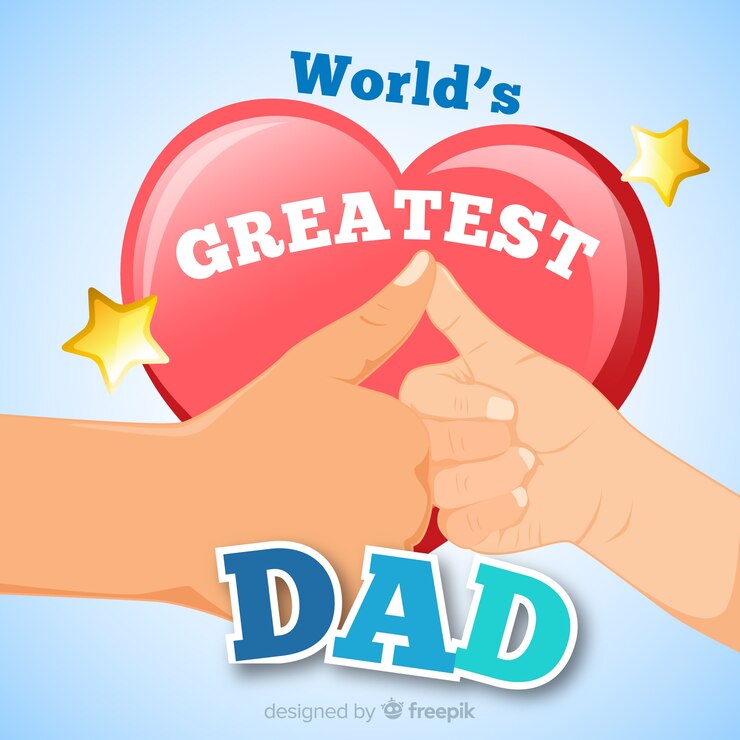 Vector gratuito fondo del día del padre en diseño plano