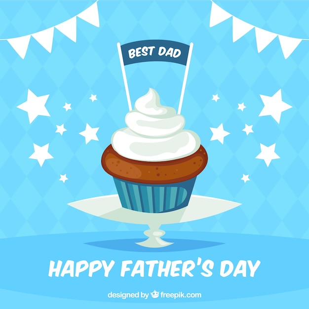 Vector gratuito fondo para el día del padre con muffin