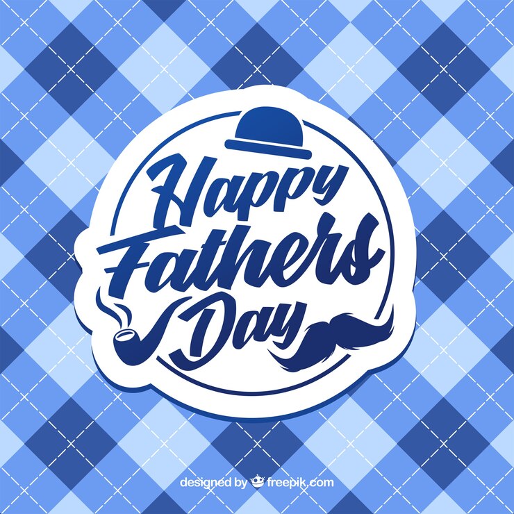 Vector gratuito fondo de día del padre con patrón de cuadrados