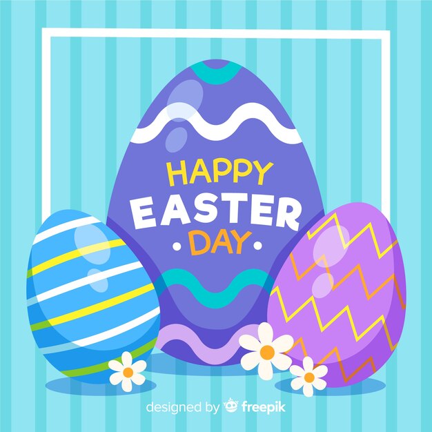 Fondo día de pascua huevos grandes estampados