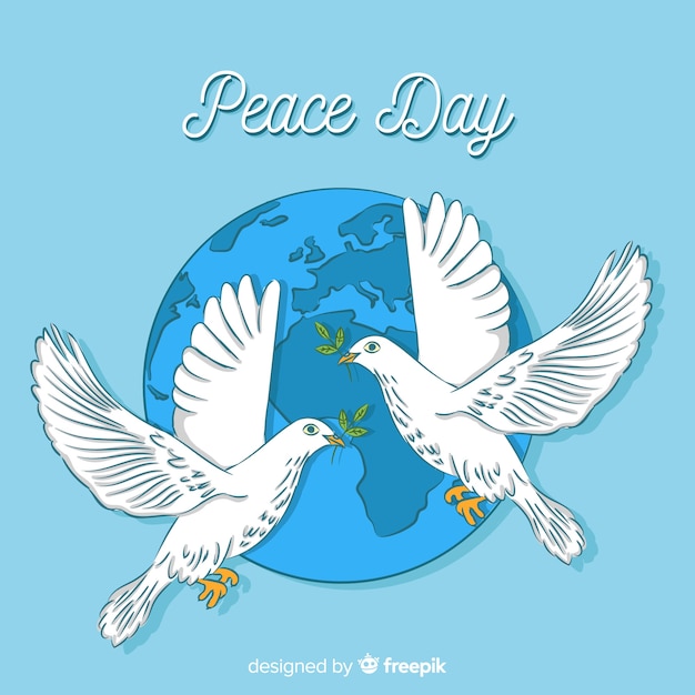 Vector gratuito fondo del día de la paz