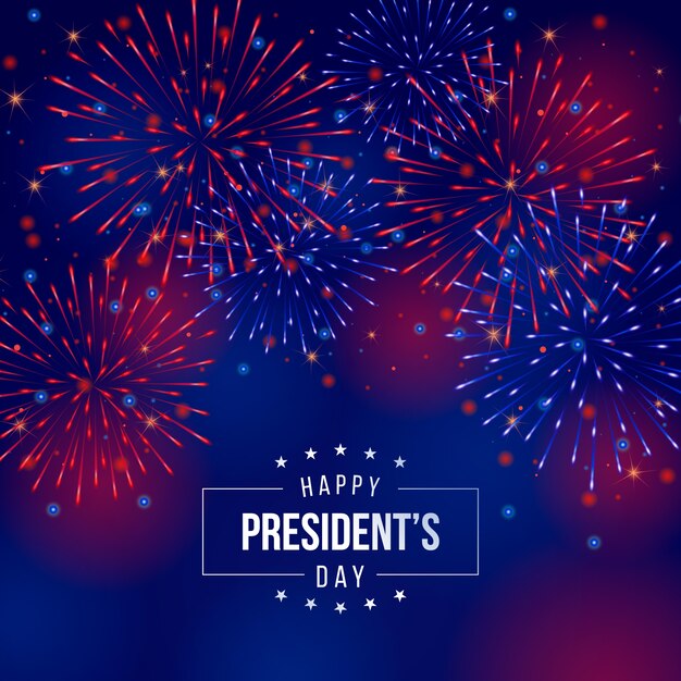 Fondo del día del presidente de fuegos artificiales