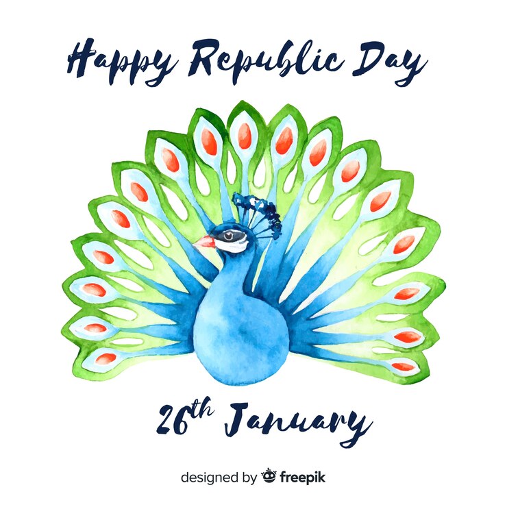 Vector gratuito fondo del día de la república de india en acuarela