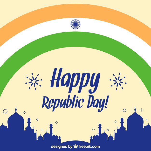 Vector gratuito fondo para el día de la república india