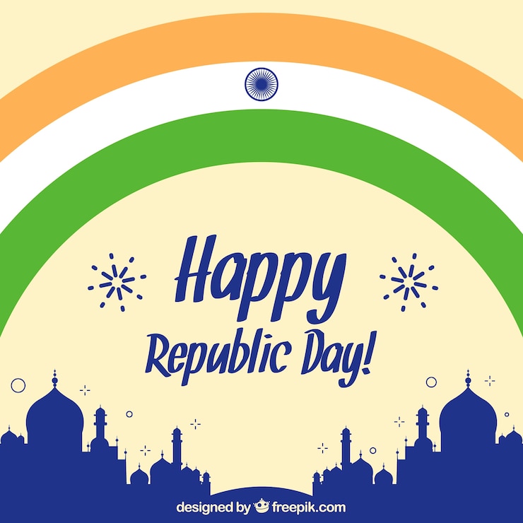 Vector gratuito fondo para el día de la república india