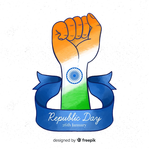 Vector gratuito fondo para el día de la república de la india