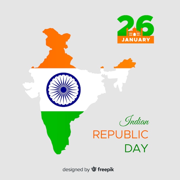 Vector gratuito fondo para el día de la república de la india