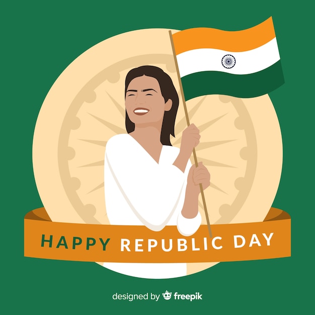 Vector gratuito fondo del día de la república de india