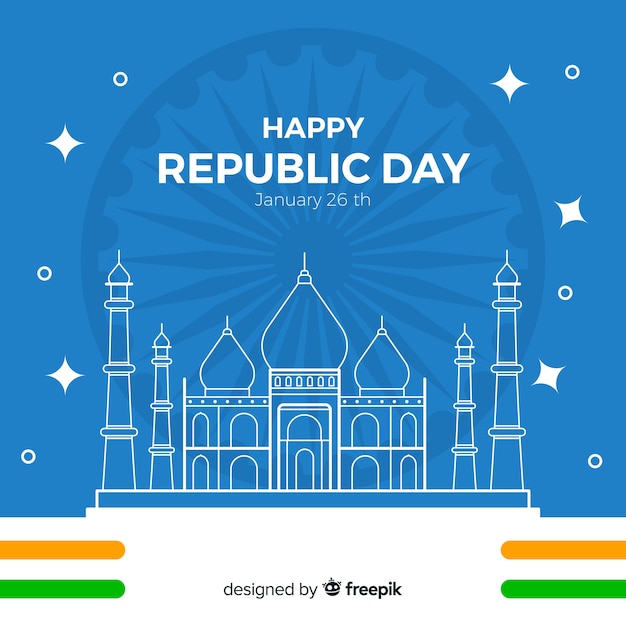 Vector gratuito fondo del día de la república de india