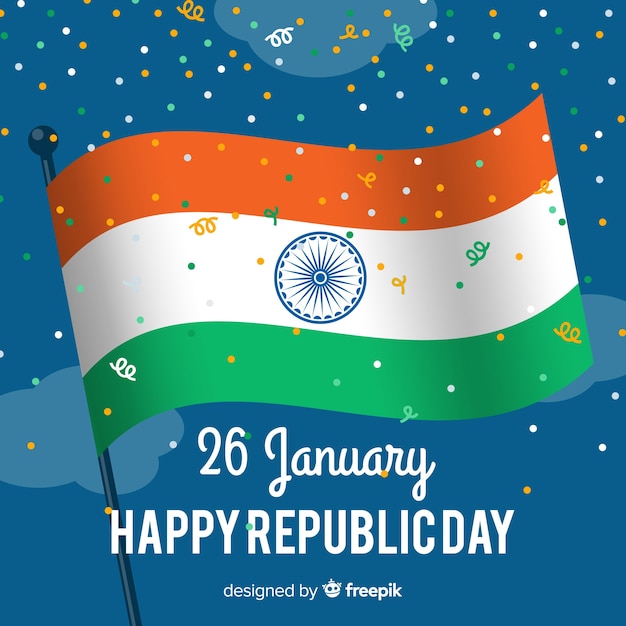 Vector gratuito fondo del día de la república india