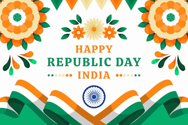 Vector gratuito el fondo del día de la república de la india