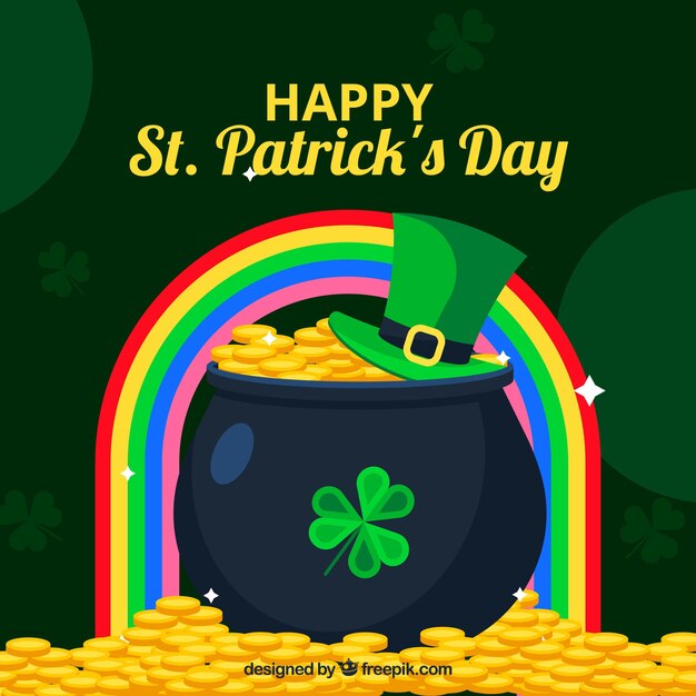 Fondo del día de san patricio en estilo plano