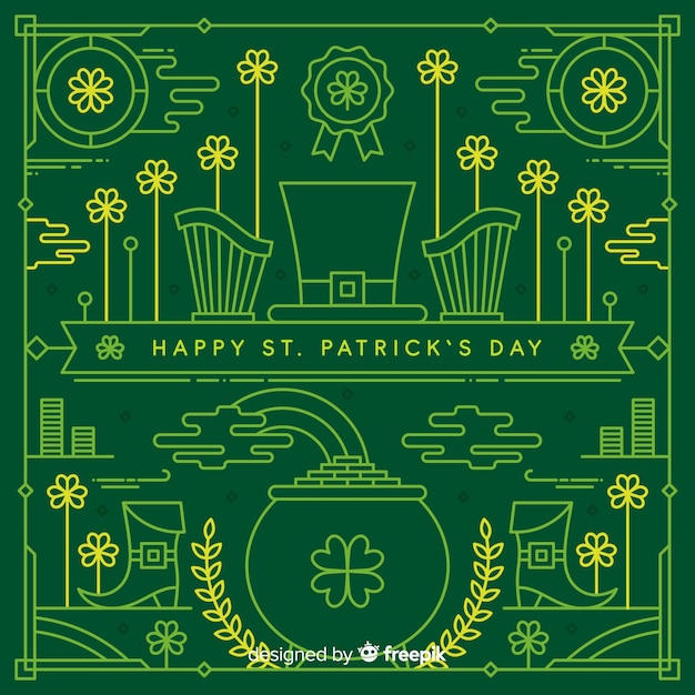 Vector gratuito fondo del día de san patricio