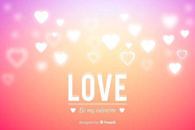 Fondo del día de san valentín borroso