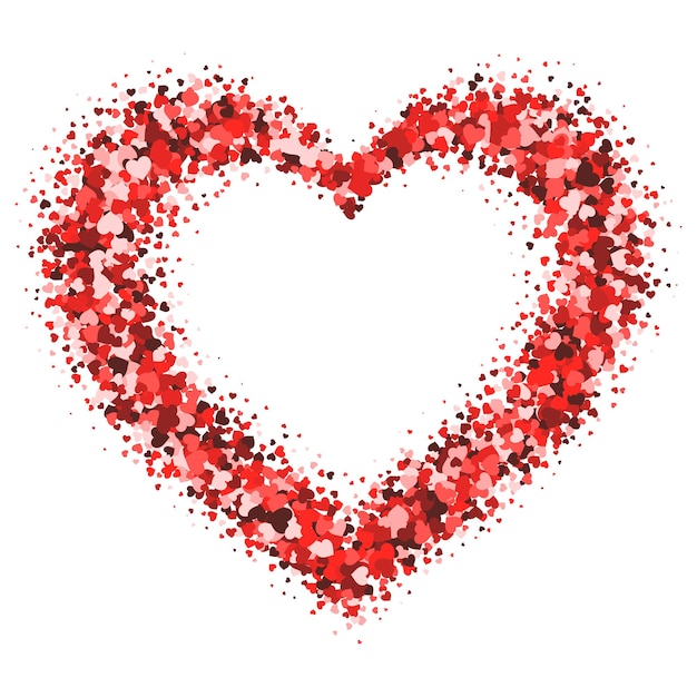 Fondo del día de San Valentín con diseño de borde en forma de corazón